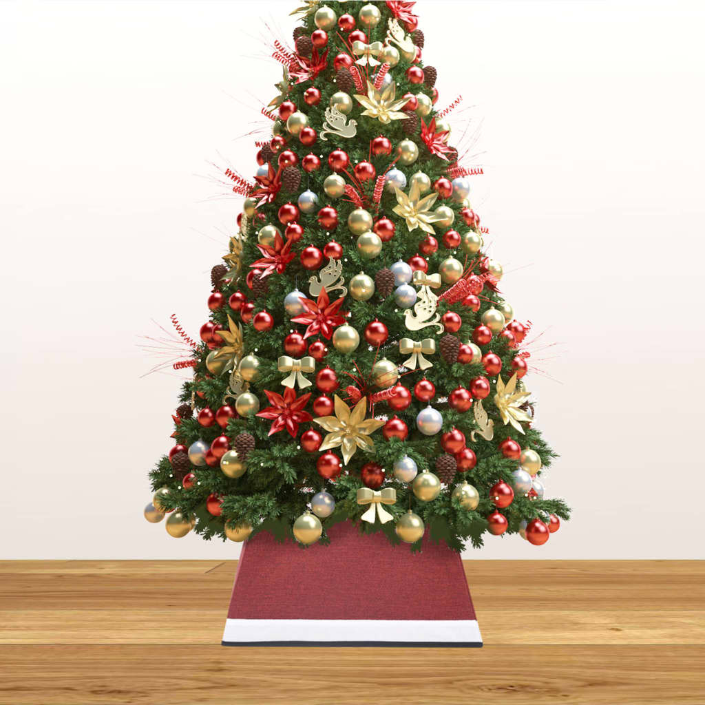 vidaXL Ποδιά Χριστουγεννιάτικου Δέντρου Λευκή 48 x 48 x 25 εκ.