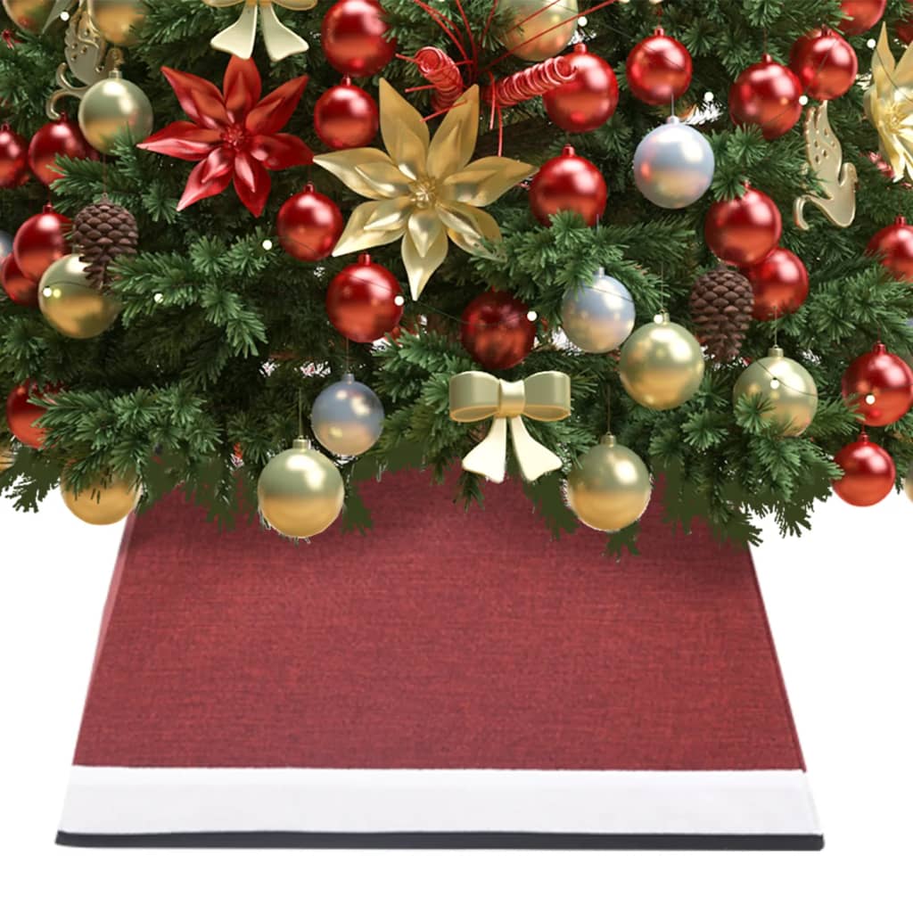 vidaXL Ποδιά Χριστουγεννιάτικου Δέντρου Λευκή 48 x 48 x 25 εκ.