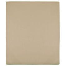 Σεντόνι με Λάστιχο Taupe 140x200 εκ. Βαμβακερό Ζέρσεϊ