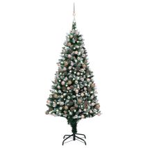 Χριστουγεννιάτικο Δέντρο Τεχνητό LED/Μπάλες/Κουκουνάρια 210 εκ. 