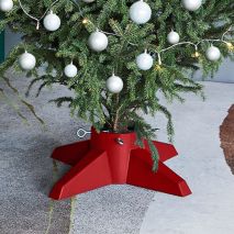 vidaXL Βάση Χριστουγεννιάτικου Δέντρου Κόκκινη 55,5 x 55,5 x 15 εκ.