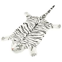 Χαλί Τίγρης Λευκό 144 εκ. Βελουτέ