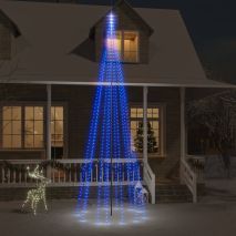 vidaXL Χριστουγεν. Δέντρο για Ιστό Σημαίας 732 LED Μπλε 500 εκ.