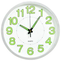 vidaXL Ρολόι Τοίχου Φωτεινό Λευκό 30 εκ.