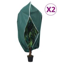 vidaXL Καλύμματα Φυτών Αντιπαγετικά Φερμουάρ 2 τεμ. 70 γρ/μ² 2,36x2 μ.