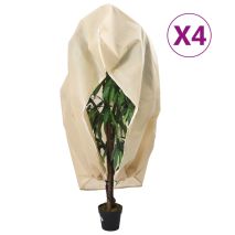vidaXL Καλύμματα Φυτών Αντιπαγετικά Φερμουάρ 4τεμ. 70 γρ/μ² 1x1,55μ.