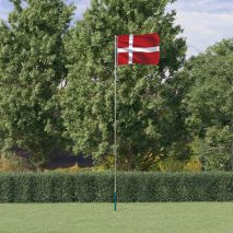 vidaXL Δανέζικη Σημαία και Κοντάρι 5,55 μ. από Αλουμίνιο
