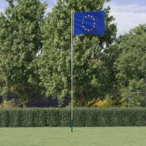 vidaXL Ευρωπαϊκή Σημαία και Ιστός 6,23 μ. από Αλουμίνιο