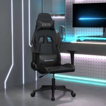 vidaXL Καρέκλα Gaming Μαύρη από Συνθετικό Δέρμα