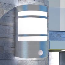 vidaXL Φωτιστικό Τοίχου Εξωτερικού Χώρου με Αισθητήρα από Ανοξ. Ατσάλι