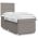 Κρεβάτι Boxspring με Στρώμα Taupe 90x200 εκ. Υφασμάτινο