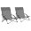 vidaXL Καρέκλες Παραλίας Πτυσσόμενες 2 τεμ. Γκρι Υφασμάτινες