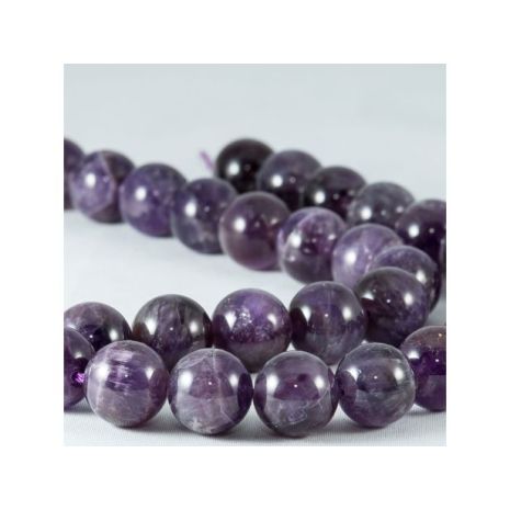 Αμέθυστος (Amethyst) σε χρώμα μοβ σχήμα σφαιρικό 14 mm