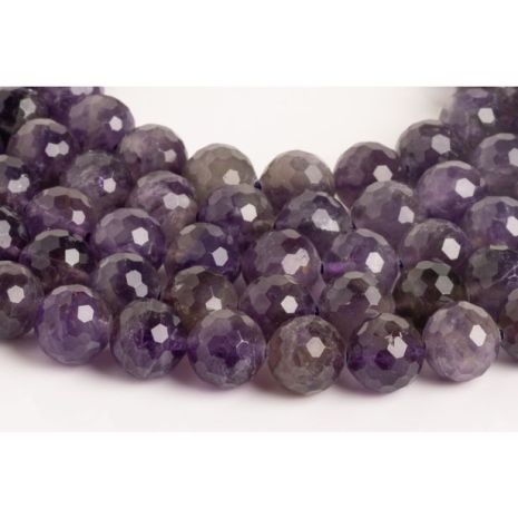 Αμέθυστος (Amethyst) σε χρώμα μοβ σχήμα στρογγυλό ταγιέ 9.5 mm