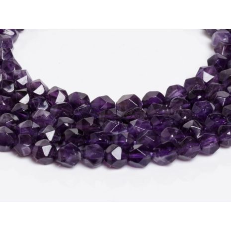 Αμέθυστος (Amethyst) σε χρώμα μοβ σχήμα σφαιρικό cut 5 mm