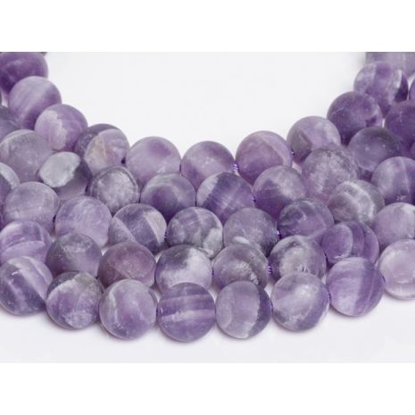 Αμέθυστος (Amethyst) σε χρώμα μοβ mat σχήμα σφαιρικό 8.5 mm