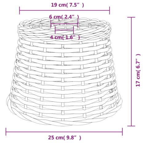 Καπέλο Φωτιστικού Οροφής Λευκό Ø25x17 εκ. από Wicker