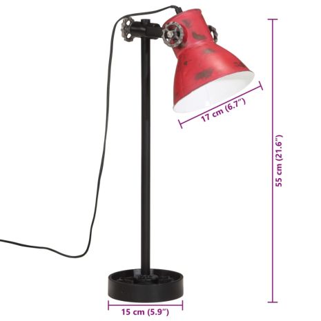 Φωτιστικό Γραφείου 25 W Αντικέ Κόκκινο 15x15x55 εκ. Ε27