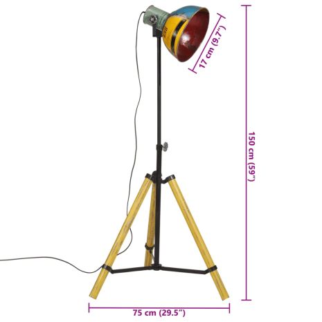 Φωτιστικό Δαπέδου 25 W Πολύχρωμο 75x75x90-150 εκ. Ε27