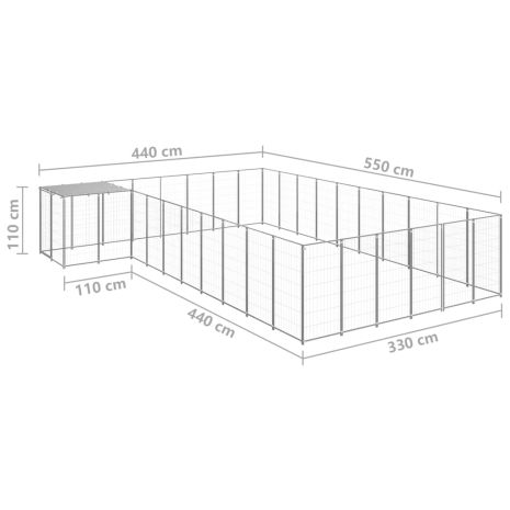 Σπιτάκι Σκύλου Ασημί 19,36 μ² Ατσάλινο