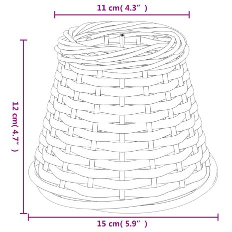 Καπέλο Φωτιστικού Λευκό Ø15x12 εκ. από Wicker