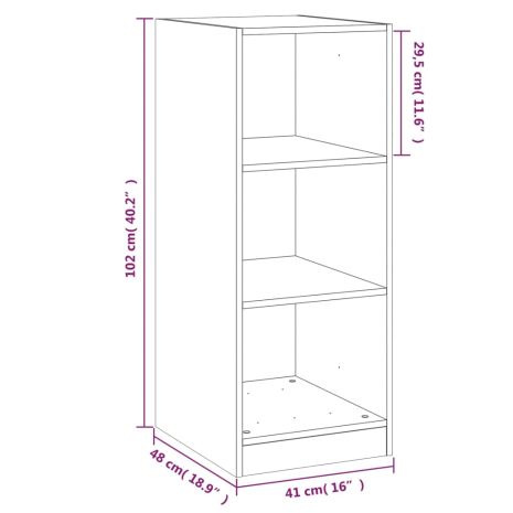 Ντουλάπα Γκρι Σκυροδέματος 48x41x102 εκ. από Μοριοσανίδα