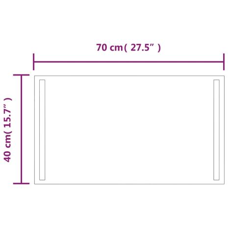 Καθρέφτης Μπάνιου με LED 70x40 εκ.