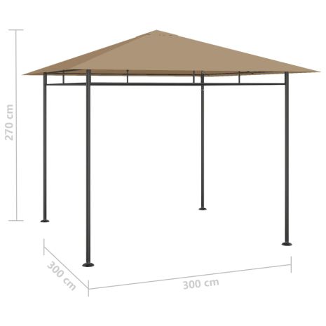 Κιόσκι Taupe 3 x 3 x 2,7 μ. 180 γρ./μ²