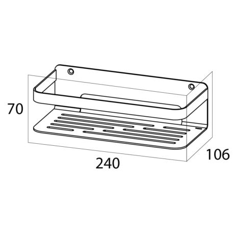 Tiger Ράφι Ντουζιέρας Caddy Ασημί 1400030946