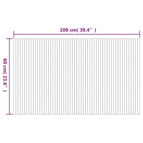 Χαλί Ορθογώνιο Καφέ 60 x 100 εκ. Μπαμπού