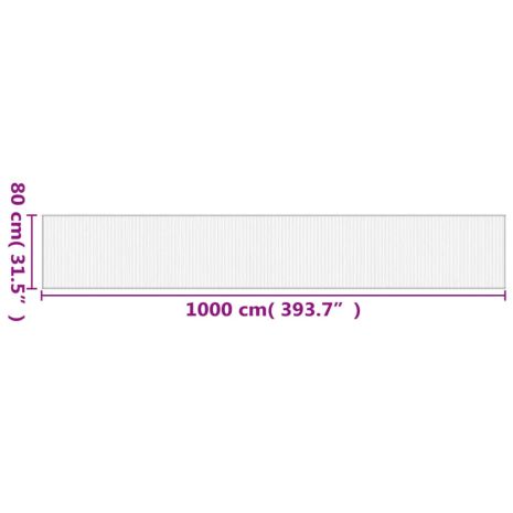 Χαλί Ορθογώνιο Καφέ 80 x 1000 εκ. Μπαμπού