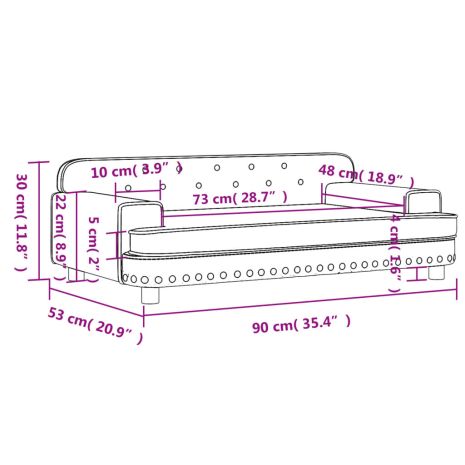 Καναπές Παιδικός Καφέ 90 x 53 x 30 εκ. από Συνθετικό Δέρμα