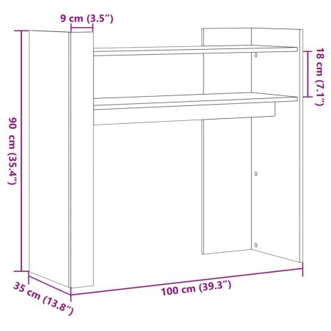 Τραπέζι Κονσόλα Καφέ Δρυς 100x35x90 εκ. Επεξεργασμένο Ξύλο