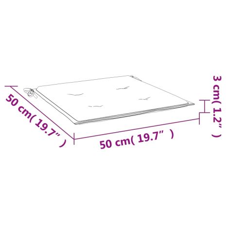 Μαξιλάρια Καρέκλας Κήπου 6 τεμ. Ροζ 50x50x3 εκ. Υφασμάτινα