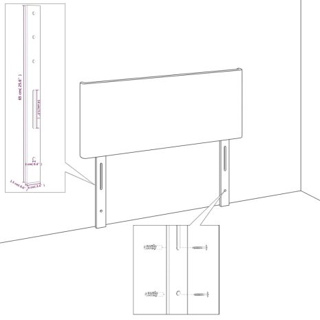 Κεφαλάρι με Πτερύγια Ροζ 183x16x118/128 εκ. Βελούδινο