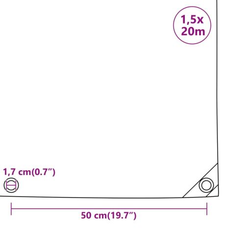 Μουσαμάς Ανθρακί 650 γρ./μ.² 1,5 x 20 μ.