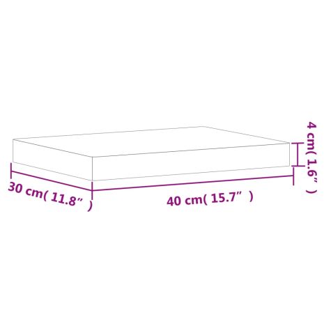 Επιφάνεια Κοπής 40x30x4 εκ. από Μασίφ Ξύλο Οξιάς