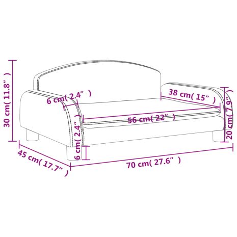 Καναπές Παιδικός Καπουτσίνο 70x45x30 εκ. από Συνθετικό Δέρμα