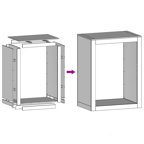 Ράφι Καυσόξυλων Λευκό 60x40x80 εκ. Ατσάλινο