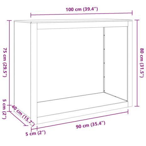 Ράφι Καυσόξυλων Πράσινη 100x40x80 εκ. Ατσάλινο