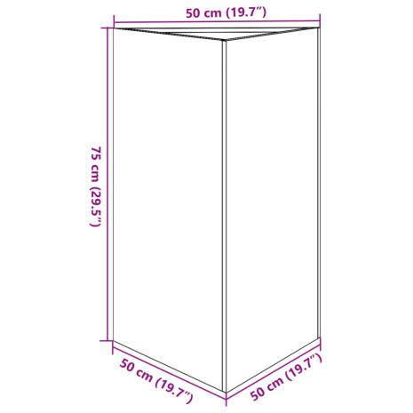 Ζαρντινιέρες Κήπου 2 τεμ. Ανθρακί Τρίγωνο 50x43x75 εκ. Ατσάλι