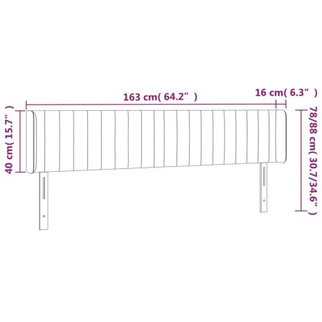 Κεφαλάρι με Πτερύγια Σκούρο Πράσινο 163x16x78/88 εκ. Βελούδινο