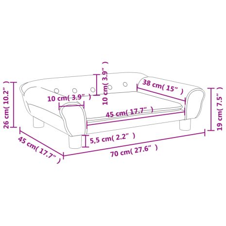 Καναπές Παιδικός Σκούρο Γκρι 70 x 45 x 26 εκ. από Βελούδο