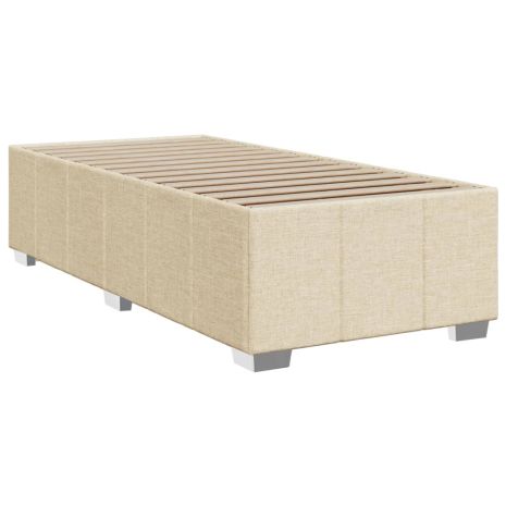 Κρεβάτι Boxspring με Στρώμα Κρεμ 90x190 εκ.Υφασμάτινο