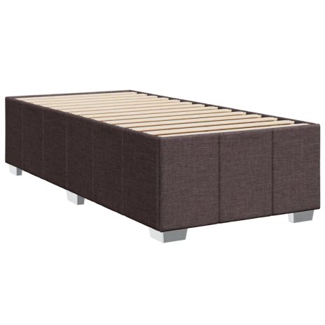 Κρεβάτι Boxspring με Στρώμα Σκούρο Καφέ 100x200 εκ. Υφασμάτινο