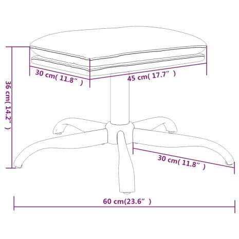 Υποπόδιο Κρεμ 60x60x36 εκ. Υφασμάτινο