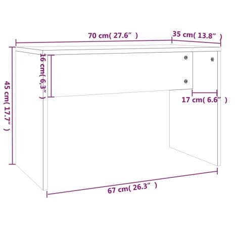 Σκαμπό Μπουντουάρ Sonoma δρυς 70 x 35 x 45 εκ. Επεξ. Ξύλο