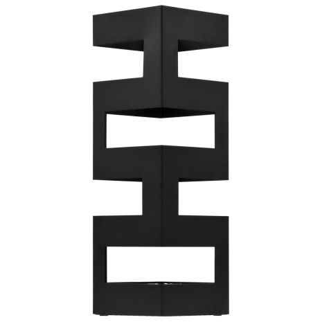 vidaXL Ομπρελοθήκη με Σχέδιο Tetris Μαύρη Ατσάλινη 
