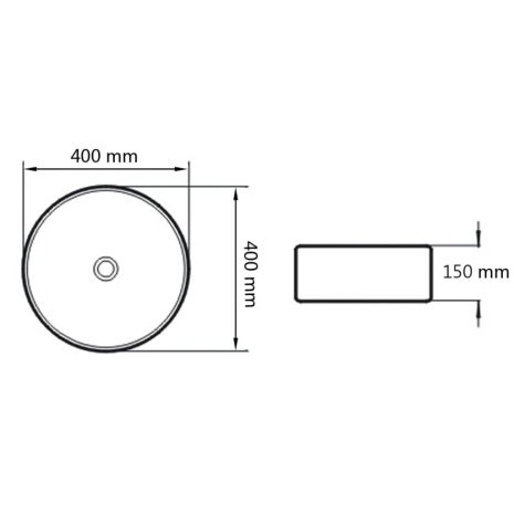 Νιπτήρας Χρυσός 40 x 15 εκ. Κεραμικός