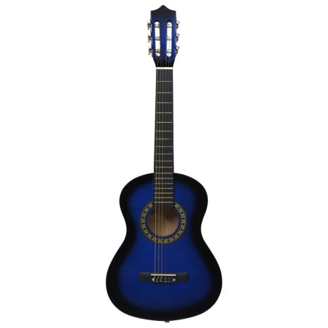 vidaXL Κλασική Κιθάρα για Αρχάριους & Παιδιά Μπλε 1/2 34" με Θήκη